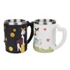 Muggar Dream Girl Coffee Mugs 500 ml 304 Rostfritt stål Inner Tank Beer Tea Stein Tankard Cup för födelsedags julklapp etc. 231124