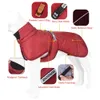 Vêtements pour chiens Manteau d'hiver rembourré chaud Veste à col roulé réfléchissante imperméable pour chiens de race moyenne et grande 231124