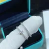 Designer Letter Ring Fine Diamond Band Rings for Women Engagement Rings Luxury Wedding Jewelry Anniversary Gift With Box