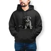 Felpe con cappuccio da uomo Foundland Dog Streetwear Primavera Nero Cartoon Harajuku Pullover Felpa con cappuccio Felpe in cotone sciolto oversize da uomo