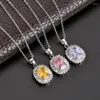 Collane con ciondolo 11.11 Lussuoso quadrato Bohemian Women Platinum Accessori Fashion Cz Friends Gioielli Regali per ragazze