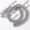 XISHUO 18mm plaqué or argent grande chaîne à maillons cubains Miami glacé collier lourd pour hommes bijoux en gros