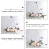 Decorative Flowers Wreath Wall Flower Decor Floral Artificial Door Sign Hanging Welcome Front Spring Peony Decoration Mounted