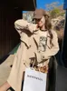 Women's Trench Coats Pleated Coat For Women Double-Breasted Khaki Lady Duster With Belt Spring Autumn Outerwear