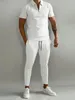 Chándales para hombres 2023 Chándal europeo Ropa para hombres Moda de verano Conjuntos deportivos casuales delgados Tendencia para hombres jóvenes Camiseta Trajes de pantalón largo