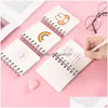 Notepads Wholesale 80 Papers Cute Kawaii A7 Spiral Notebook High Quality Students Portable Pocket Book For Gift Drop Delivery Office Dhlvg