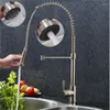 Kitchen Faucets Matte Black Faucet Deck Mounted Mixer Tap 360 Degree Rotation Stream Sprayer Nozzle Sink Pull Down Cold Taps