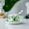 200 ml europejska kubek ceramiczny ze złotą krawędzią Zestaw kości Porcelanowa kawa Puchar Kawa Popołudniowy kubek herbaty kubek wodny