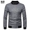 Men's Jackets Jacket Long Sleeve Stand Collar Solid Color Linen Cardigan Coat With Zipper Casual Slim Type Tops