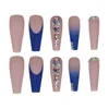 Valse nagels 24-stcs/set dragen voor druk op formulieren extensie diy vingernails nep met jelly gum stick-on