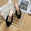 Designer Slippers Fashion Luxury Brand Sandals Women Flip Flops Fashion Genuine Leather Brand Formal Shoes Party Sandals Flat Sexy