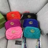 Luxurys Women GG Velvet Camera Bag Gold Chain Marmont Crossbody Bags Designers Heart Wave Pattern Bag Ggity Shoulder Bags Bag Messenger Bags Tote Purse
