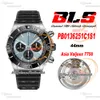 BLS Chronomat B01 ETA VALJOUX A7750オートマチッククロノグラフメンズウォッチ44セラミックベゼルアイスブルーダイヤルラバーPB0136251C1S1スーパーエディションRELOJ HOMBRE PURETIME E5