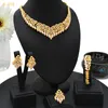 Collana orecchini set ANIID placcato oro 24 carati per le donne Festa nuziale Matrimonio etiope Lusso Dubai Gioielli Regali all'ingrosso