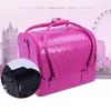 Duffel väskor kvinnor lätt att bära kosmetiska väskor naglar makeup verktygslåda multifunktion skönhetslåda bagage resväska tjej patte handväska 230424