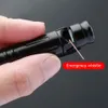 Fountain Pens wielofunkcyjne samoobronę Pen obrony atak aluminium aluminium Taktyczne przetrwanie długopis gwizdek na zewnątrz EDC Rescue Escape Tool 231124