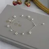 Tornozeleiras Ashiiqi Natural Waterwater Pearl Tornozeleta para mulheres Real 925 Sterling Silver Handmade Jewelry Wedding 230425