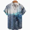 Camisas casuales para hombres 2024 Verano de lujo Hawaiano Manga corta Impreso Camisa vintage Proyecto étnico de gran tamaño Harajuku Relajado Transpirable