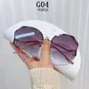 Óculos de sol de luxo mulheres sem aro moda óculos tons fornecedores vasos decorativos feminino lunette soleil femme