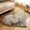 Carpets Heart Shaped Rug Artificial Wool Carpet Living Room Fluffy Soft Sofa Chair Pad Bedroom Bedside Mat Decor Rug Anti Slip Rug 231124