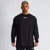 Herr t-skjortor streetwear märke mode långärmad t-shirt bomull 2023 lös casual skjorta jogger fitness kläder