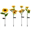 1pc/2pcs LED luci solari girasoli con batteria 12V600MAH lampada da giardino decorativa per esterni