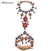 Pendant Necklaces Miwens 2023 Multicolor Luxury Bodys Chain Maxi Crystal Tassel Choker Necklace Women Sexy Summer Statement 7023