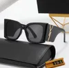 Luxury sunglasses designer women's metal logo Y high beauty plate frame retro large square male sunglasses slm119