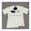 T-shirts pour hommes Designer de luxe T-shirt pour hommes Marque T-shirt Vêtements Spray Lettre À Manches Courtes Marée D'été Hommes Et Femmes Tee Eur Si Dhet5