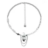 Pendant Necklaces Eetit White Enamel Ghost Imitation Pearls Beads Collar Chain Necklace Delicate Chic Zinc Alloy Jewelry Gift