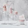 Bottiglie di stoccaggio Confezione da 8 pezzi Cosmetici Set da viaggio ricaricabile Kit di strumenti per il trucco della bottiglia spray per pressatura in plastica per