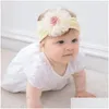 Hair Accessories Cute Baby Kids Headbands Head Band Head-Wear Big Flower Princess Headdress Turban For Girls Toddlers 0-3Y Drop Delive Otkzh