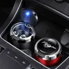 Bil AshTrays Creative Car AshTray med Blue LED Light Mustang Metal Liner för Ford Mustang GT 350 500 Shelby Car Interiortillbehör Q231125