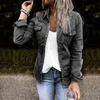 Women's Jackets Denim With Fur Black Jean Mid Length Shirt Coat Fashion Slimming Solid Women 230424