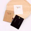 Jewelry Pouches 100Pcs Cards Kraft Packing Packaging Earring Organizer Supplies Storage Paperboard Accessories Hang Business