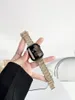 Блестящий алмазный ремешок для Apple Watch Band 40 мм 45 мм 44 мм 41 мм 42 мм 38 мм женский металлический браслет ремень для Iwatch Series 7 SE 6 5 4 3