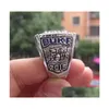 Cluster Rings Duke Blue Devil S National Team Championship Ring With Wooden Box Men Sport Fan Souvenir Gift Wholesale Drop Delive Dhbu7