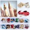 Or Argent Rouge Coloré Nail Art Feuille Papier Irrégulier En Aluminium Ongles Autocollant Manucure Glitter Gel Vernis Ongle Décoration BJ