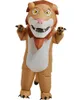 Costume de mascotte d'Halloween adulte drôle dessin animé Animal Lion Costume accessoires de poupée corps complet Lion vêtements gonflables