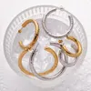 Hoop Earrings Uworld 30mm 40mm 50mm High Quality Cast 316l Stainless Steel Round Big Minimalist Metal Fashion Jewelry Women