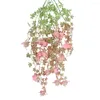 Dekorativa blommor Underbar imitation Växt Unfading Artificial Flower High Color Fastness Wall Hanging Faux Plants Fake Vine Wedding