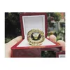 Cluster Rings 1985 Villanova Wildcats Basketball Championship Ring With Wooden Display Box Souvenir Men Fan Gift Wholesale Drop Drop D Dhpgc