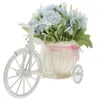 Decorative Flowers Bicycle Artificial Flower Decor Simulated Ornament Faux With Bike Basket