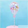 Feestdecoratie 5 stks/10 stks 5 inch Mini Confetti Latex Ballonnen Met St Voor Verjaardag Bruiloft Taart Topper Decoraties Bady Douche Dhxpg