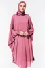 Vêtements ethniques musulmans longs hauts pour femmes mode prière jilbab burqa une pièce hijab avec robes à manches