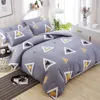 Bedding Sets 2023 Home Textile Triangle Blue-Gray Set Stripe Bed Sheet 3/4Pcs Boy Kid Teen Linen Duvet Cover Pillowcase