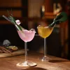 Wine Glasses 124Pcs Bird Champagne Glass Creative Molecular Smoked Cocktail Goblet Glasses Party Bar Drinking Cup Wine Juice Cup 150ml J230425