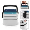 Servies Garland Of Stars Teal Oceaan Bento Box Lunch Thermische Container 2 Laag Gezonde Zeilboot Boot Sailor Zeilen Blauw