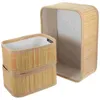 Storage Bottles 3 Pcs Bamboo Basket Organizing Weave Home Organizer Weaving Handicraft Woven Indoor Desktop Crate