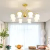 Chandeliers LED Creative Acrylic Flowers Chandelier Lights For Bedroom Study Living Room Indoor Deco Fixtures Design Ceiling Lamps